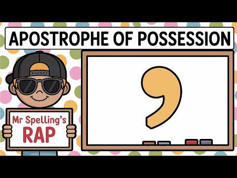 Apostrophe of Possession Rap Song. Grammar and Spelling Rules For Possessive Nouns.