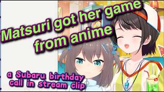 Matsuri tries to use her yuri anime rizz to get a kiss from Subaru EN SUBS