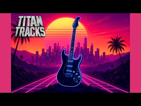 Heroic Synthwave Hard Rock in E Minor (Em) Backing Track - 75 BPM