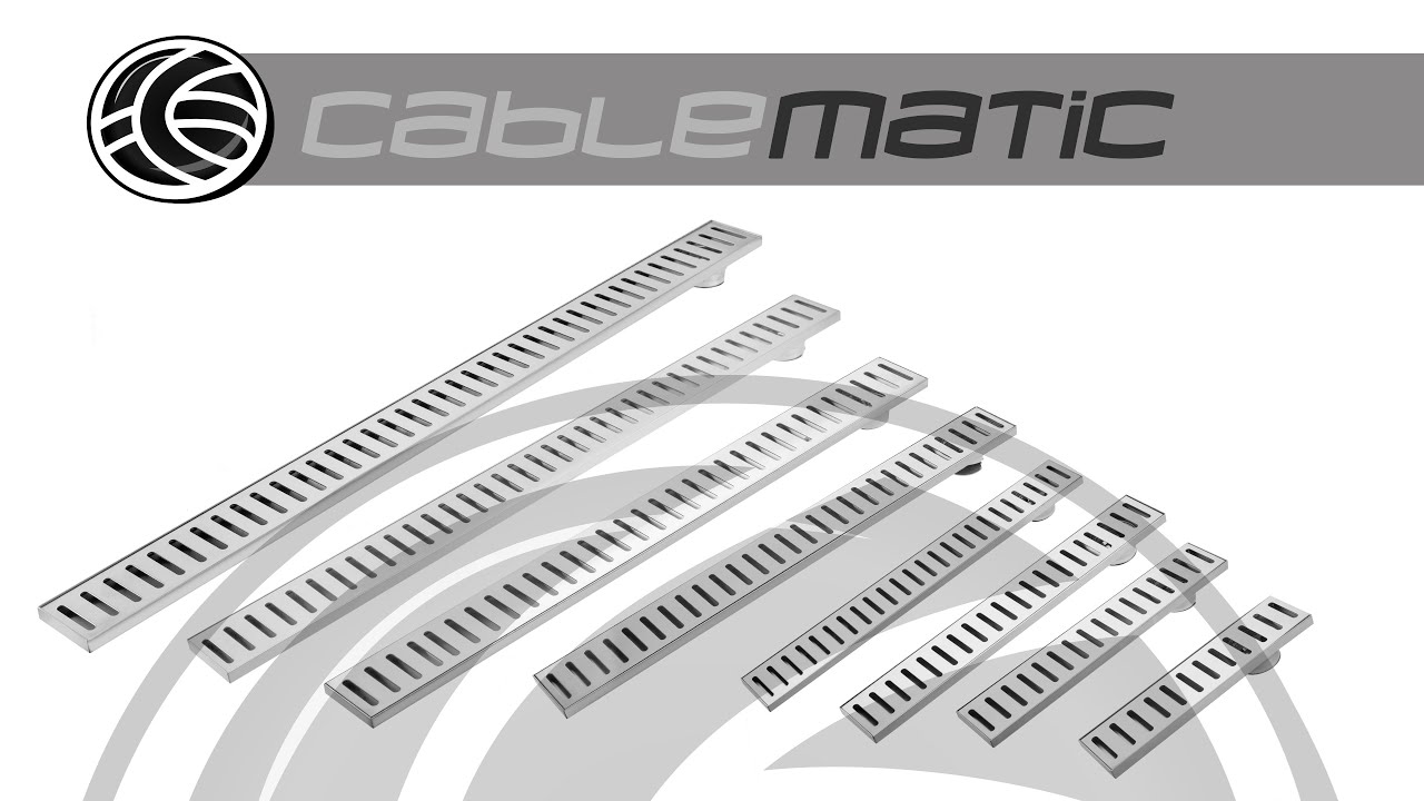 Canaleta de desagüe con rejilla en acero inoxidable mate - distribuido por CABLEMATIC ®