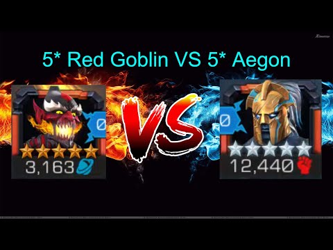 5* Rank 1 Red Goblin VS 5* Rank 5 Aegon - Marvel Contest Of Champions