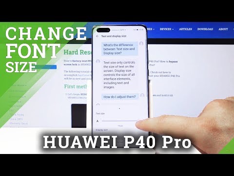 How to Set Up Font in Huawei P40 Pro - Change Font Size