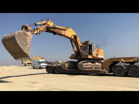 Transporting By Side The Liebherr 962 Excavator - Fasoulas Heavy Transports
