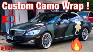 CUSTOM CAMO WRAP BENZ! | S550 Mercedes Benz Wrap !