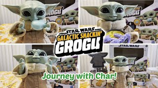 GROGU! NEW STAR WARS GALACTIC SNACKIN GROGU! (A.K.A. BABY YODA) REVIEW! + GROGU PANCAKE PAN! SO CUTE