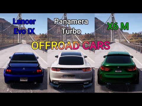 NFS Payback - Mitsubishi Lancer Evolution IX vs Porsche Panamera Turbo vs BMW X6 M - OFFROAD CARS