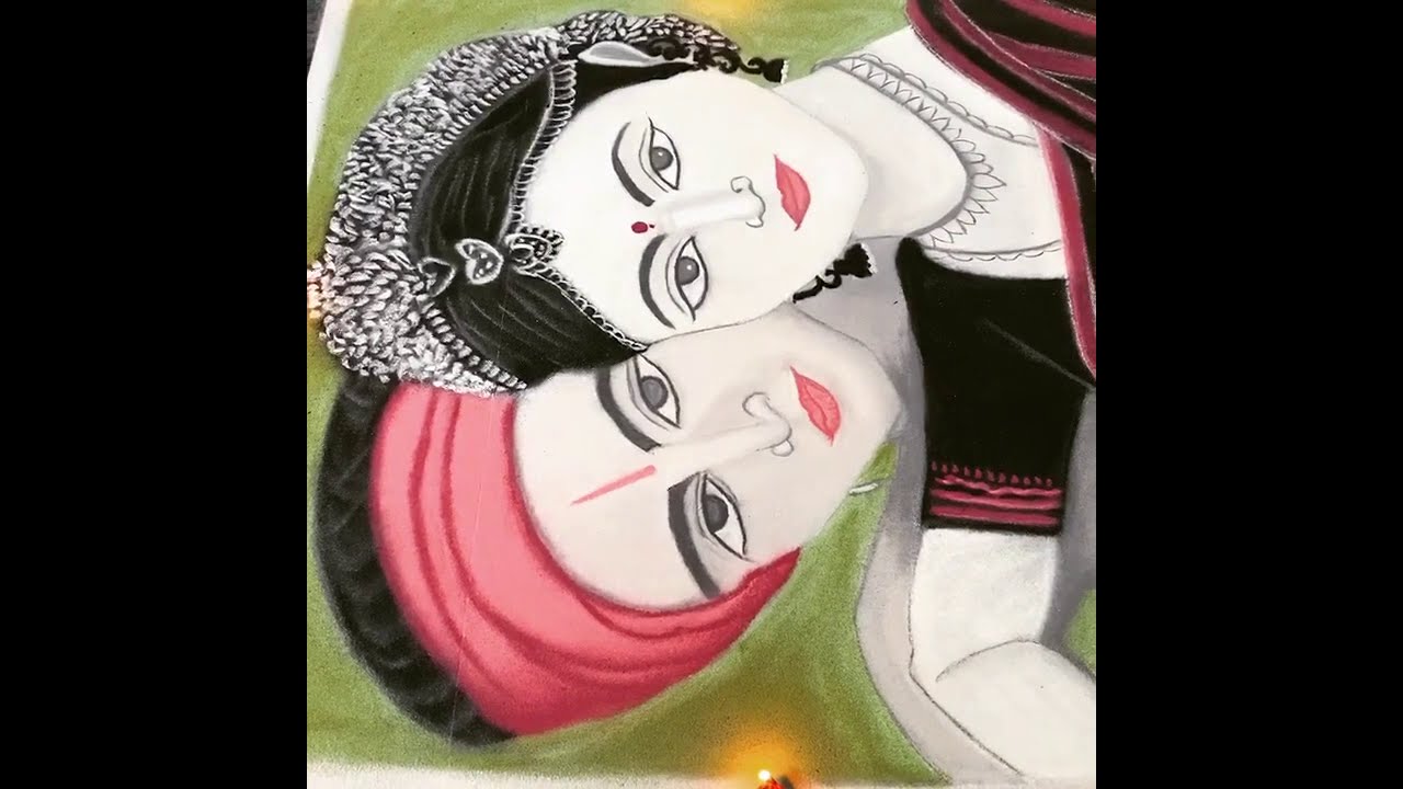 portrait rangoli by shanthi sridharan