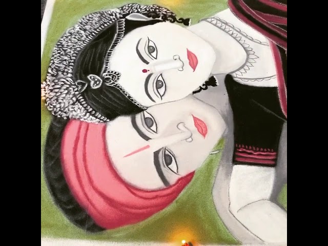 Portrait rangoli by shanthi sridharan
