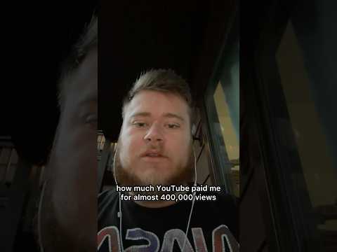 How much YouTube paid me for ~400k views (full breakdown) #shorts #earnings