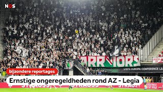 Reconstructie: ME'ers 'als ratten in de val' bij bestorming AZ-stadion door Legia-fans | NOS Sport