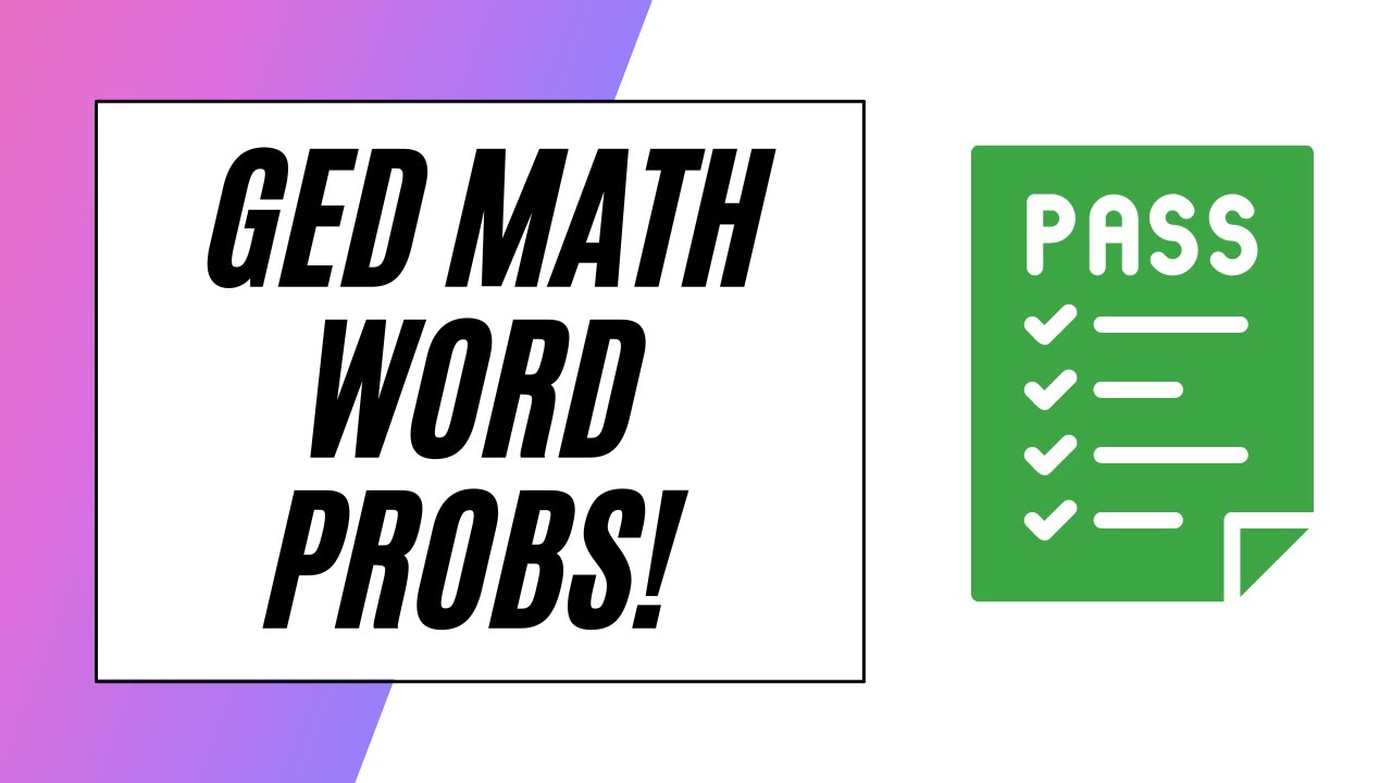 Common GED Math Word Problems!