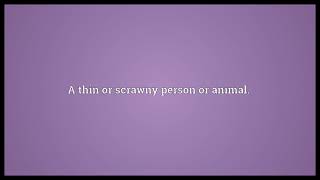 Scrag Meaning