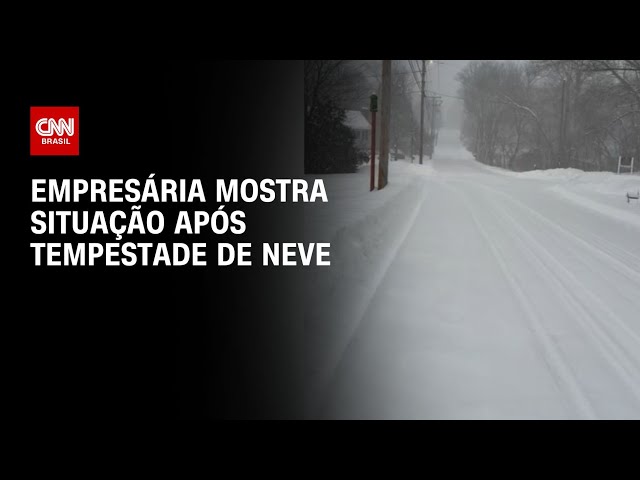 EUA: Empresária mostra situação após passagem de tempestade de neve perto de Boston | CNN BRASIL