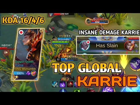 GAMEPLAY KARRIE SEASON 20 WIZNU MLBB | TOP GLOBAL KARRIE S20 | MOBILE LEGENDS BANG BANG