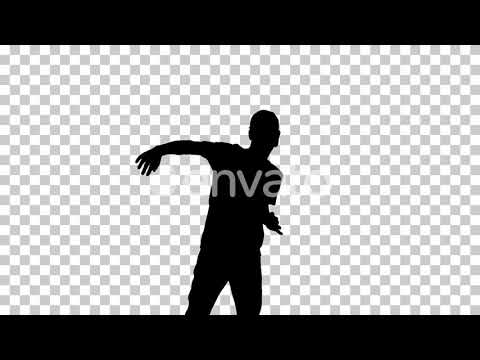 Silhouette Hip-hop guy in a cap dancing, Alpha Channel | Stock Footage - Videohive