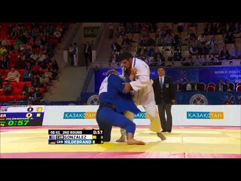 Asley Gonzalez vs Aaron Hildebrand World Judo Championships 2015 - Astana