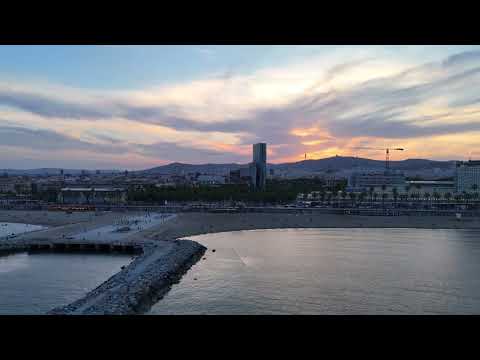 Vila Olímpica, Barcelona, 4k