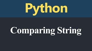 Comparing String in Python (Hindi)