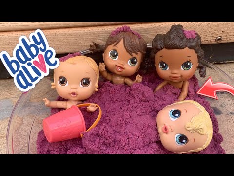 NEW Baby alive crib life dolls Afternoon routine ☀️ playing in sand 