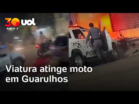 Homem é atingido por viatura da PM durante perseguição em Guarulhos