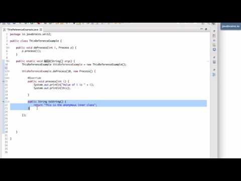 Java 8 Lambda Basics 20 - The this reference in lambdas
