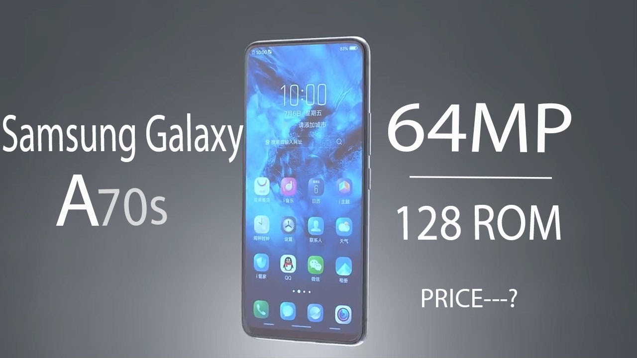 SAMSUNG GALAXY A70S! FIRST LOOK!UNBOXING!CAMERA 64M!indisplay camera!