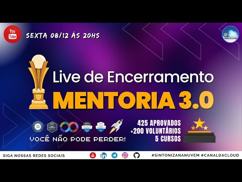 Live de Encerramento da Mentoria 3.0