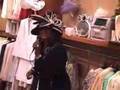 Ann Nesby at DONNA VINCI booth during MAGIC fashion show