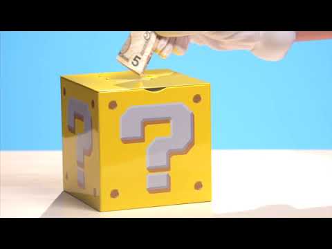 Lucky Block Super Mario Bros piggy bank by Edward