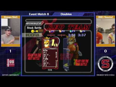 Event Match 8: Stango/SluG (Marth/Fox) vs BMC/Snacks! (Peach/Fox) - Winners Semis
