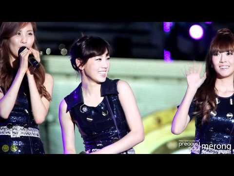 110813 [Taeyeon Fancam] Incheon Korean Music Wave Festival - Greeting (merong)