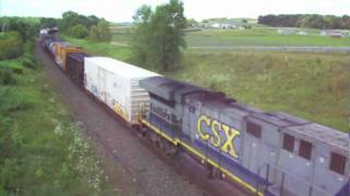 preview picture of video 'CSX Q366 Weedsport, NY 08-07-10'