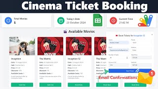 Movie Ticket Booking System Web App Using Google Sheet and Appscript | B49