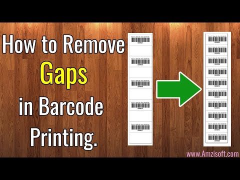 How to remove barcode gaps from Zebra Bar code printer.
