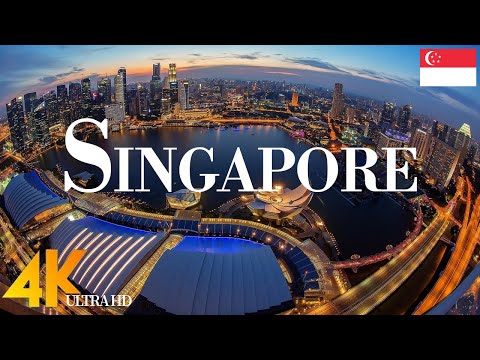 Singapore 4K drone view • Amazing Aerial View Of Singapore | Relaxation film with calming music