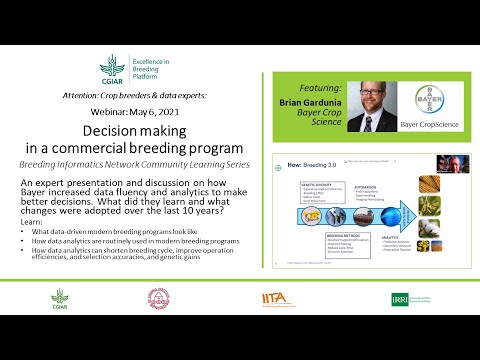 Decision making in a commercial breeding program - BrIN Learning Series | Excellenceinbreeding