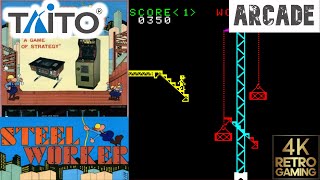 Steel Worker Arcade ( Taito 1980 ) 4k Gameplay