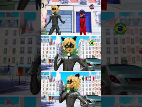 Same scene, different languages ​​🐞🐾🌎 #lasaventurasdeladybug #miraculouslatam #ladybug #catnoir #mlb