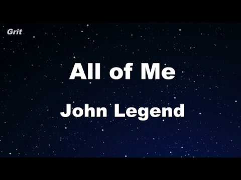 All of Me - John Legend Karaoke 【With Guide Melody】 Instrumental