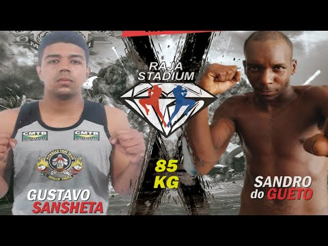 GUSTAVO SANSHETA (PITBULL THAI) SANDRO DO GUETO (BROTHERS THAI) CHAMPIONS FACTORY 85 KG RAJA STADIUM