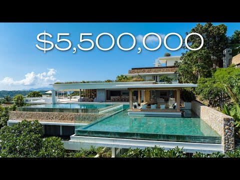 Inside a MAGNIFICENT villa overlooking the sea in Koh Samui