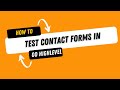 How To Test Contact Form In Go High Level