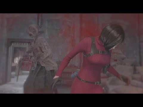 RESIDENT EVIL 4 REMAKE Gameplay - Separate Ways DLC - Ada's Death From A Chainsaw Sister (Back)