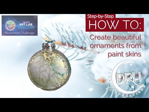 #248. STEP BY STEP - HOW TO Create Beautiful Ornaments #art #sheleeartstyle #fluidartist #artist