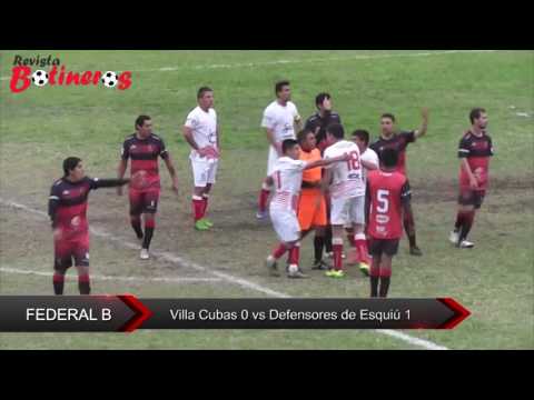 Villa Cubas 0 vs Defensores de Esquiú 1 Federal B 2016 5ta fecha