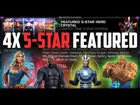 4X FEATURED 5-Star Crystal Opening - Marvel Contest of Champions