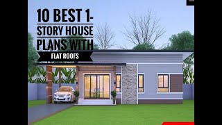 10 Best One Story House Plan With Flat Roof Design