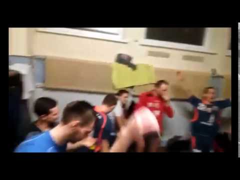 Olimp po meczu w Kielcach - radość z zwycięstwa 25:28