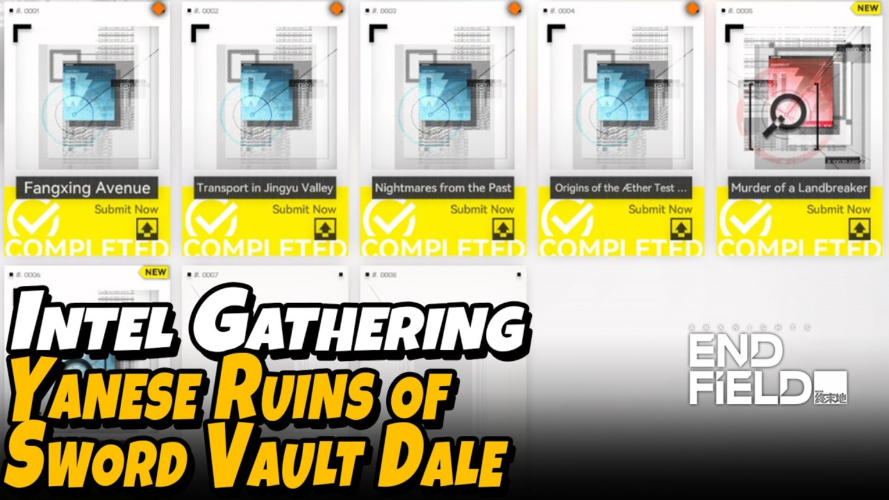 Yanese Ruins of Sword Vault Dale Intel Gathering  | Arknights Endfield