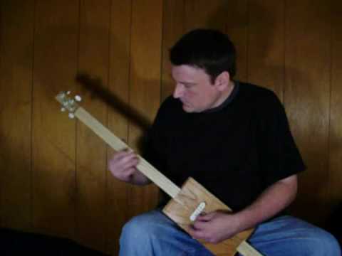 "Amazing Grace" Fretless Cigar Box Guitar 4 string Slide homemade CBG junk project bluegrass gospel